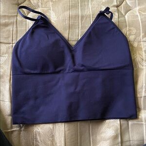 Streetwear Society Navy Blue Crop Top